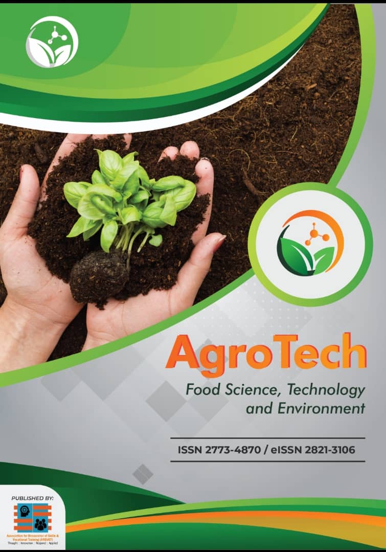 					View Vol. 3 No. 1 (2024): AgroTech Food Science, Technology and Environment
				