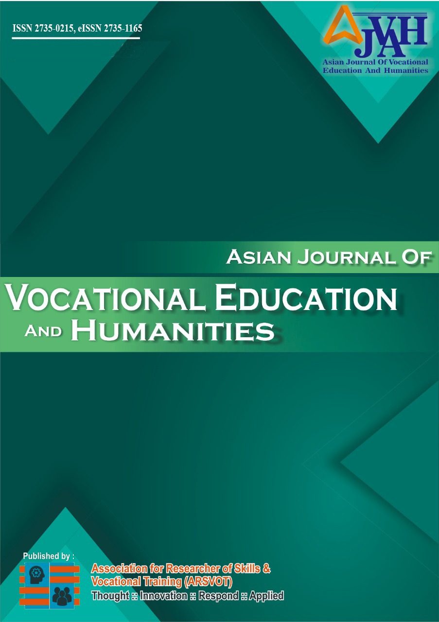 					View Vol. 2 No. 2 (2021): Asian Journal of Vocational Education and Humanities
				